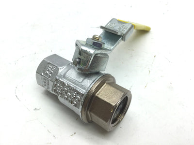 Used Apollo Chrome Plated Brass Ball Valve 1/2" NPT Locking Handle PN30W-MOP5