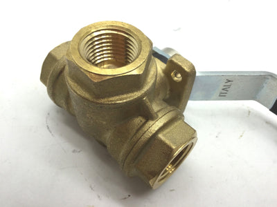 New Rubinetterie Bresciane Ball Valve T 1/2" NPT CW617N Brass