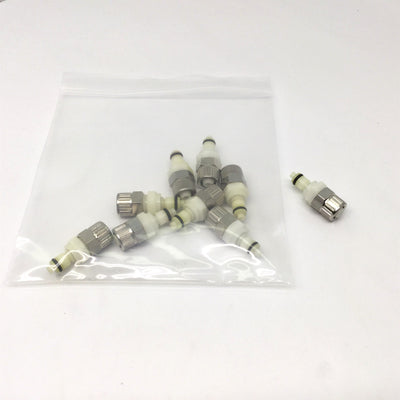 New – Open box Lot of 9 Colder PMCD2006 Acetal In-Line Ferruleless Polytube Fitting 3/8"