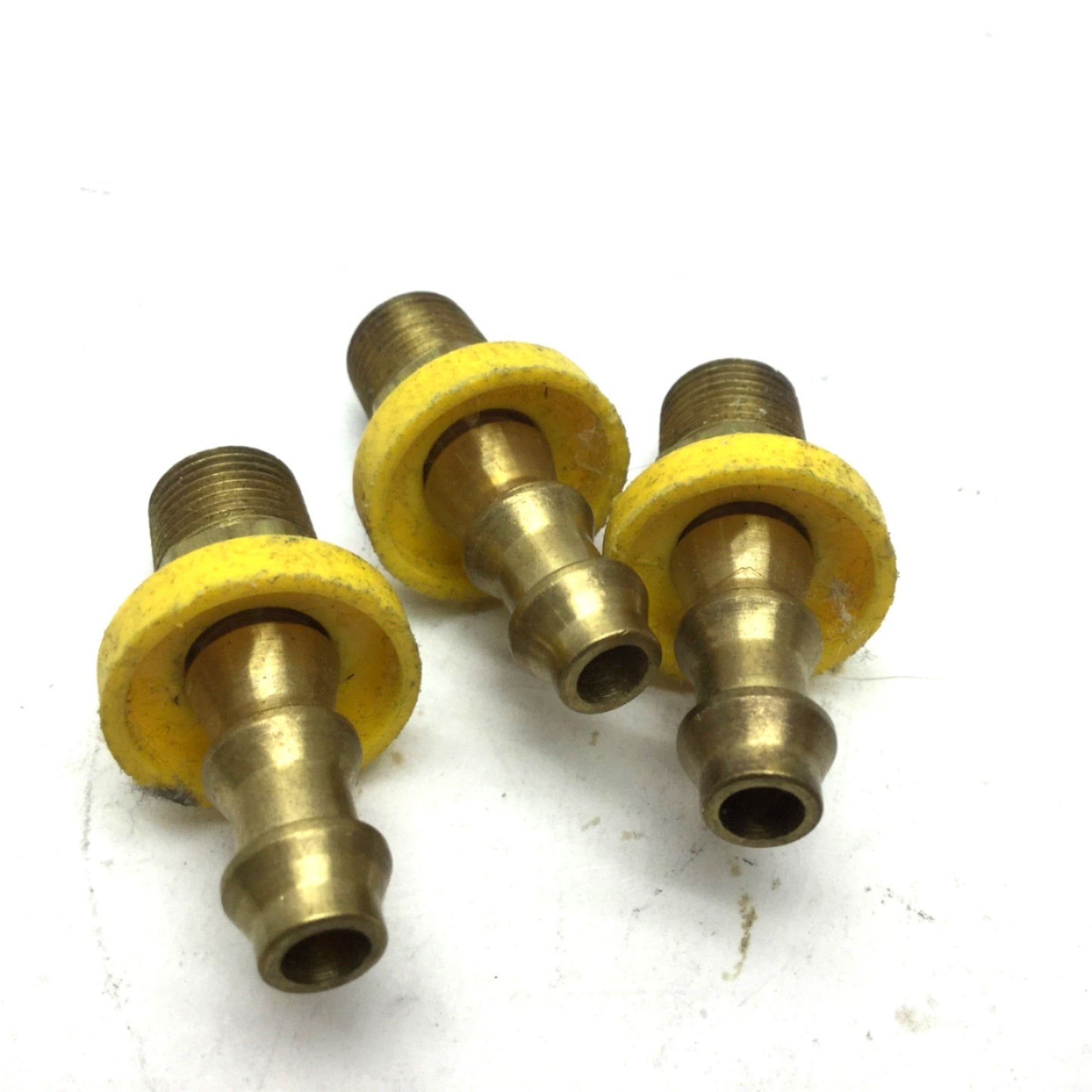 Used Lot of Barb Fittings 1/8" MNPT to 1/4" Barb 2x Steel 3x Brass