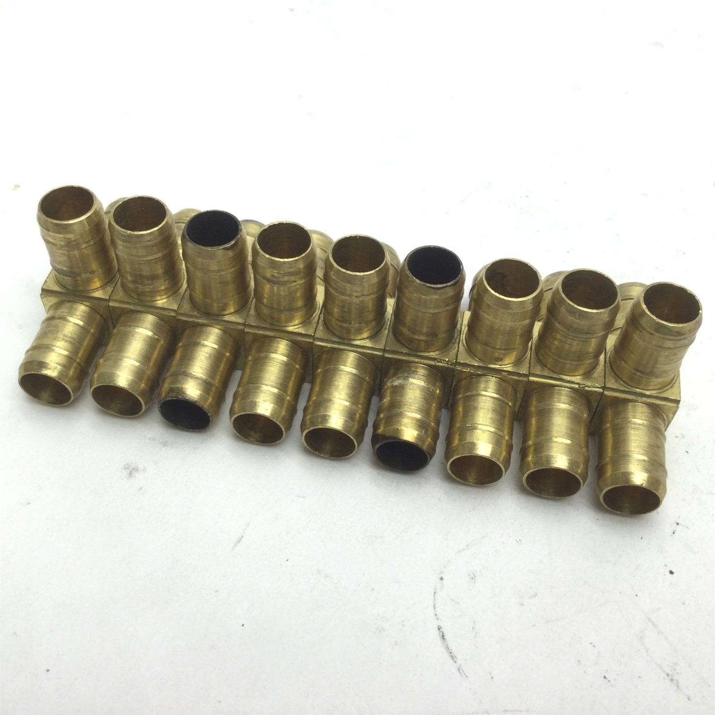 Used Lot of 9 Barb T Fittings 3/8" Tee Dash 6