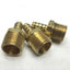 Used Lot of 3 Barb Fittings 1/2" MNPT to 3/8" Barb Brass