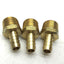 Used Lot of 3 Barb Fittings 1/2" MNPT to 3/8" Barb Brass