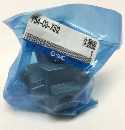 New SMC Y54-03-X512 Modular Unit Cross Spacer, 6-Way, Rc 3/8" x Rc 3/4" for AC40-06