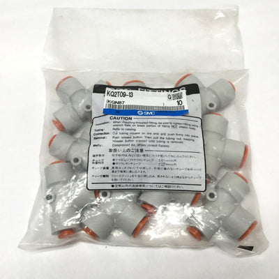 New Lot of 10 SMC KQ2T09-13 Pneumatic 5/16"-1/2" Tube Tee Connector Air Fittings