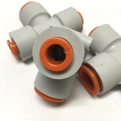 New – Open box Lot of 3 SMC KQ2T09-13 Pneumatic 5/16"-1/2" Tube Tee Connector Air Fittings