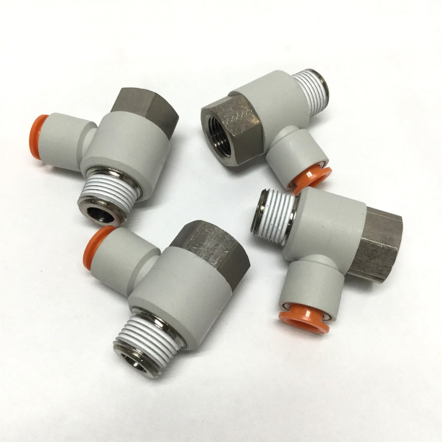 New – Open box Lot of 4 SMC KQ2VF11-36S Pneumatic Universal Female Elbow Fitting 3/8", 3/8NPT