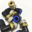 New – Open box Lot of 5 SMC KQL08-03S Pneumatic Male Elbow One-Touch Air Fittings, 8mm, R 3/8"
