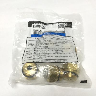 New Lot of 5 SMC KQ2H10-G04 Pneumatic Male Connector Brass Air Fitting G 1/2 x 10mm