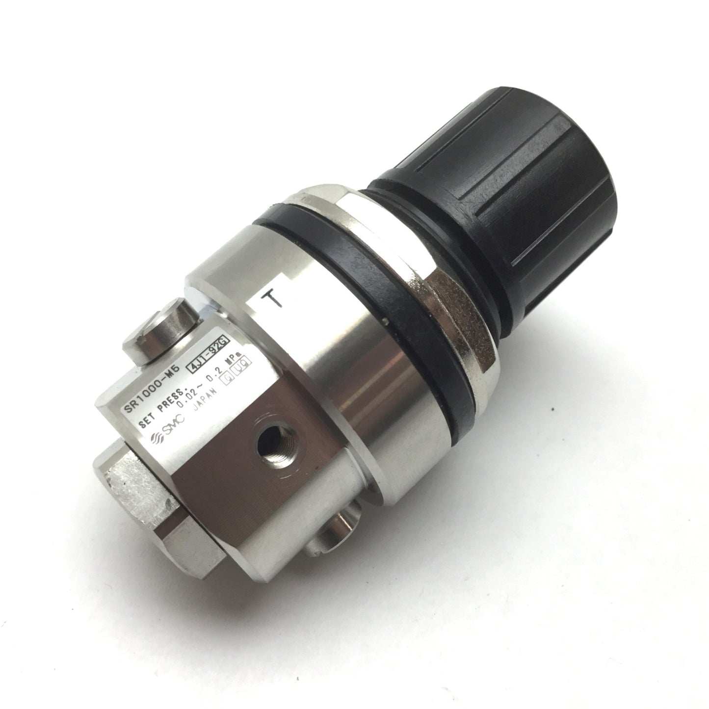 Used SMC SR1000-M5 Stainless Steel Regulator, Set Range: 0.02-0.2MPa, Ports: M5x0.8