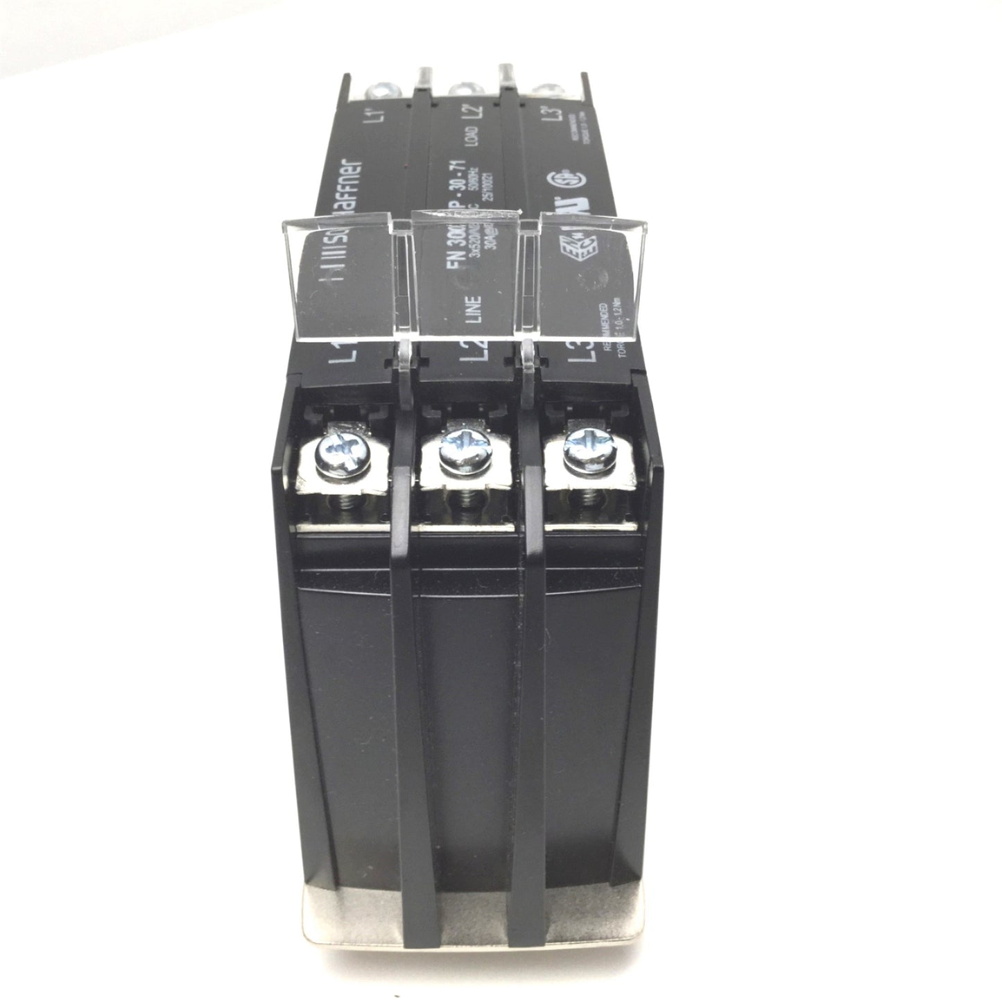 Used Schaffner FN 3026HP-30-71 DIN-Rail EMC/RFI Filter 30A, 18.5Kw, 3x 520/300 VAC