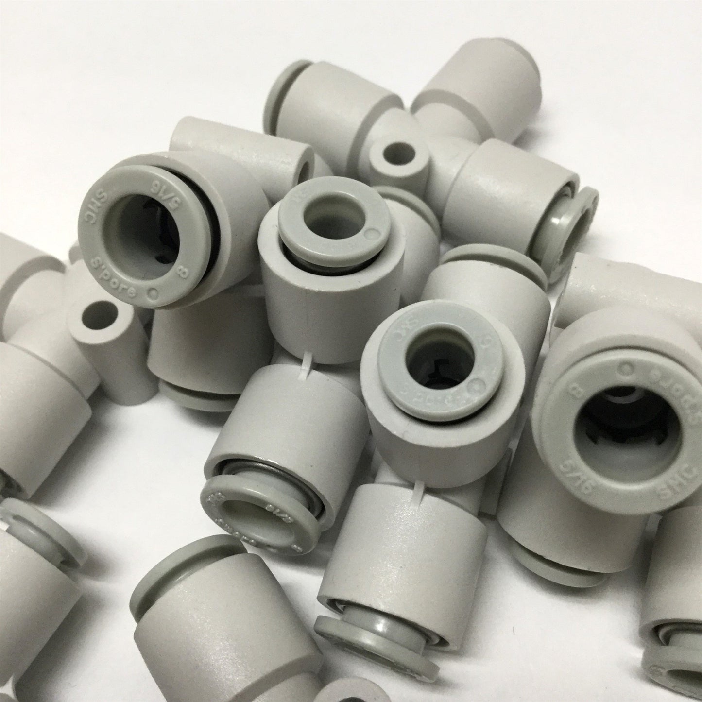 New – Open box Lot of 9 SMC KQ2T08-06 Pneumatic Tee Connector One-Touch Air Fittings 8mm x 6mm