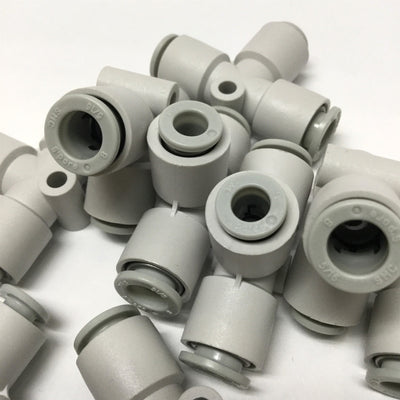 New – Open box Lot of 9 SMC KQ2T08-06 Pneumatic Tee Connector One-Touch Air Fittings 8mm x 6mm