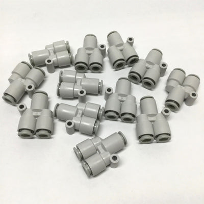 New – Open box Lot of 12 SMC KQ2U08-00 One-Touch Branch Y Union Split Connector Fittings 8mm