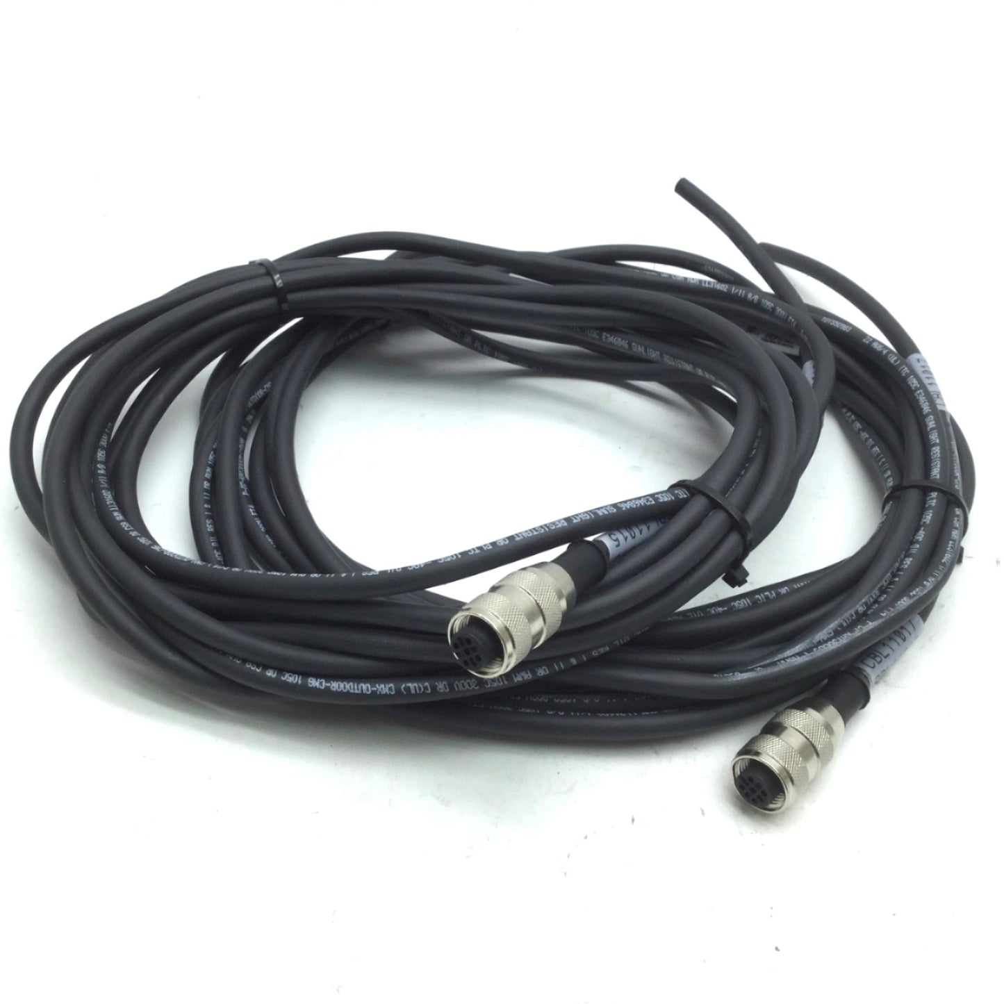 Used Lot of 2 Turck RK4.4T-5/S760/S771 Cordsets M12x1 4-Pin 4-Wire, Length: 15'