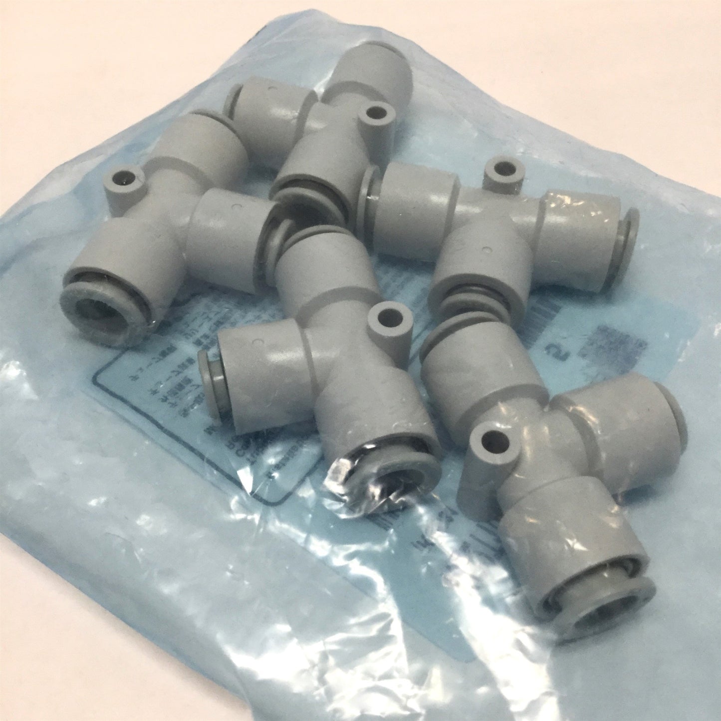 New – Open box Lot of 5 SMC KQ2T10-08 Pneumatic Tee Connector One-Touch Air Fittings 10mm x 8mm
