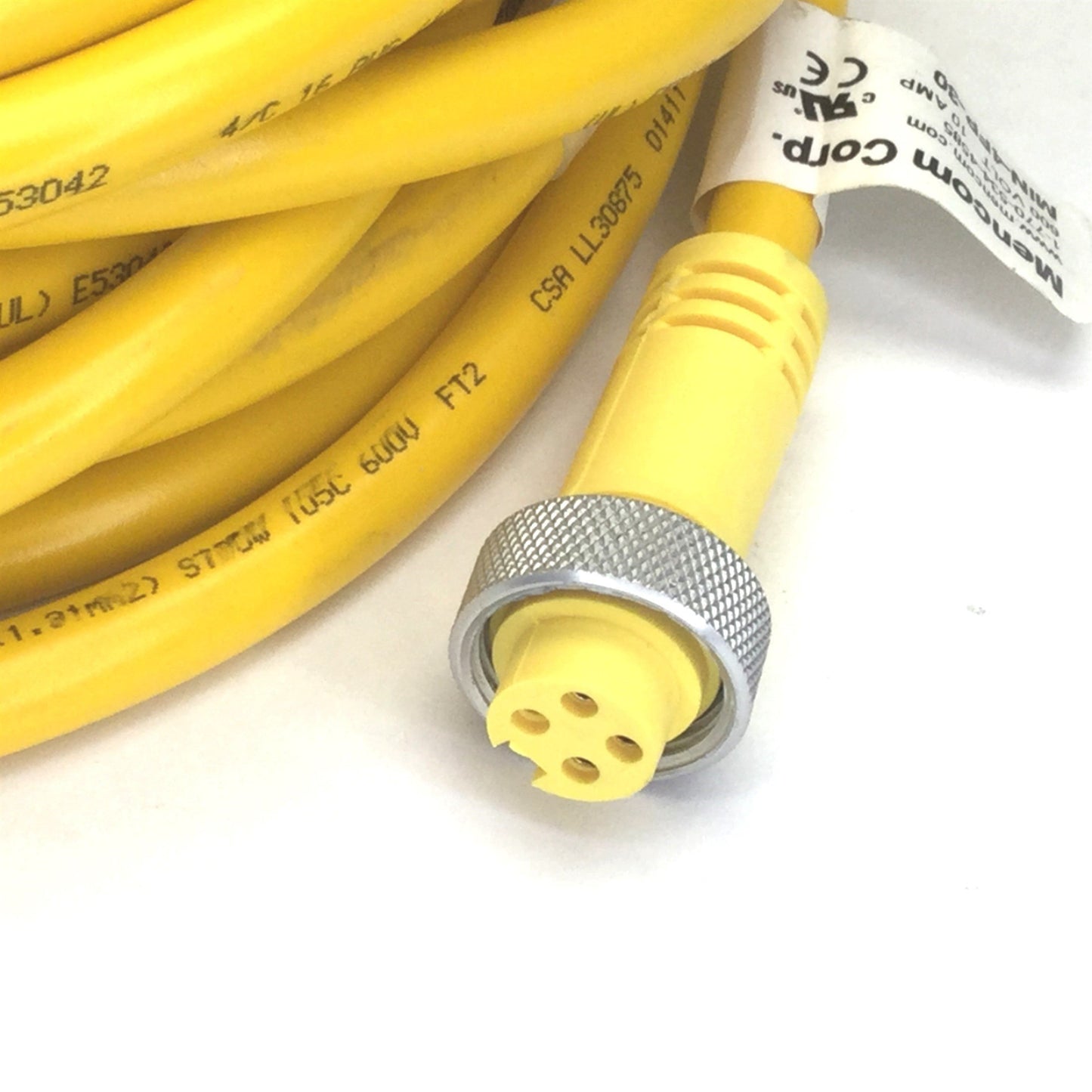 New – Open box Mencom MIN-4FP-30 Sensor Cordset, MIN Size, Length: 30', 4-Pin Female