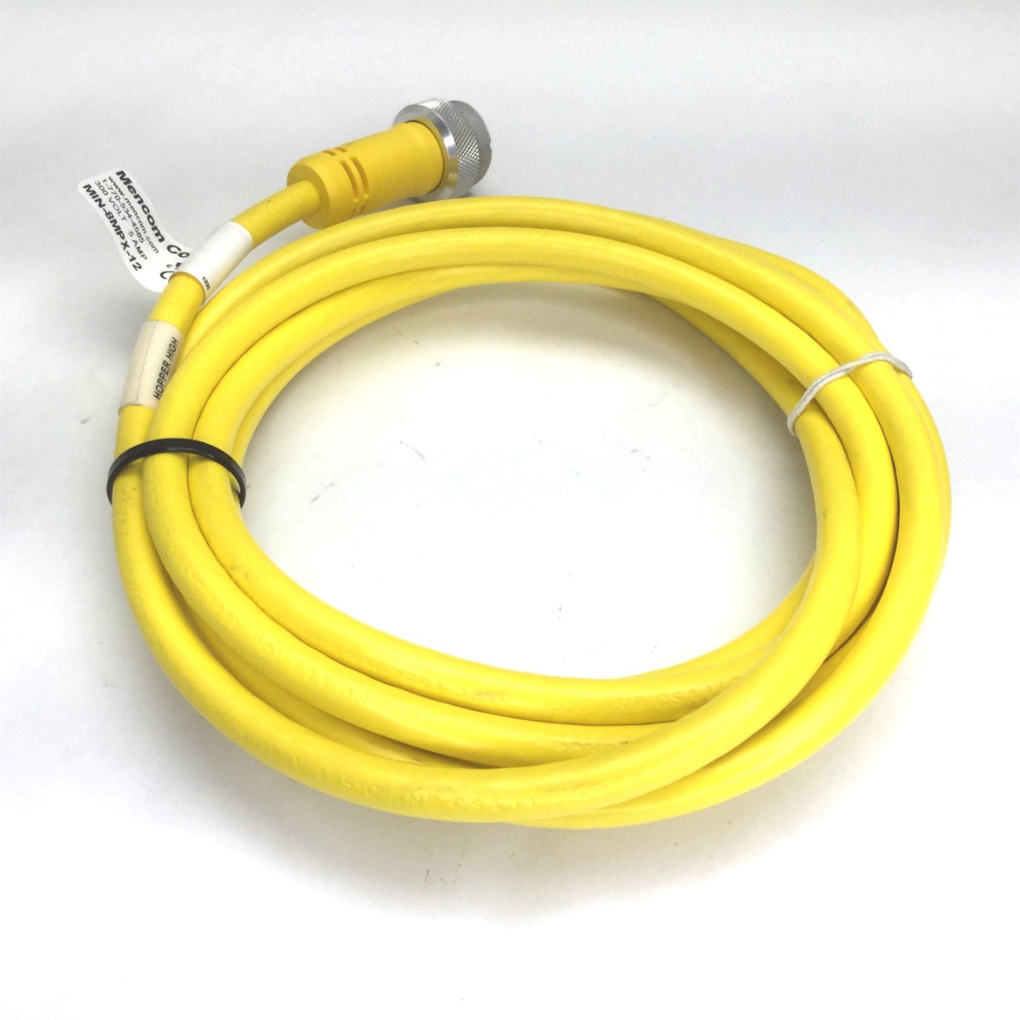 New – Open box Mencom MIN-8MPX-12 Sensor Cordset, Length: 12', 8-Pin Male, MIN Size