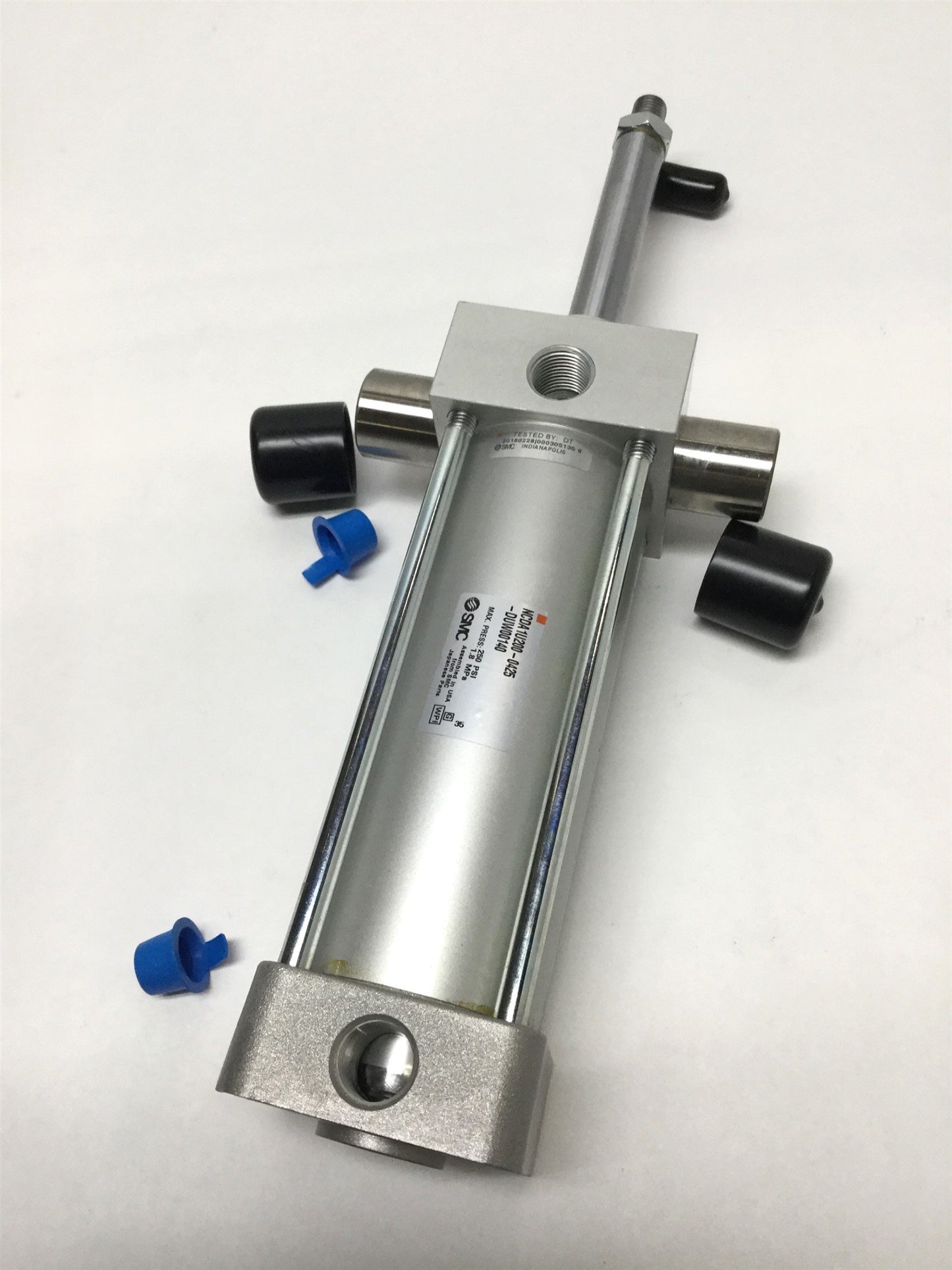 New – Open box SMC NCDA1U200-0425 Trunnion Mount Tie Rod Cylinder 2" Bore, 4.25" Stroke, 250psi