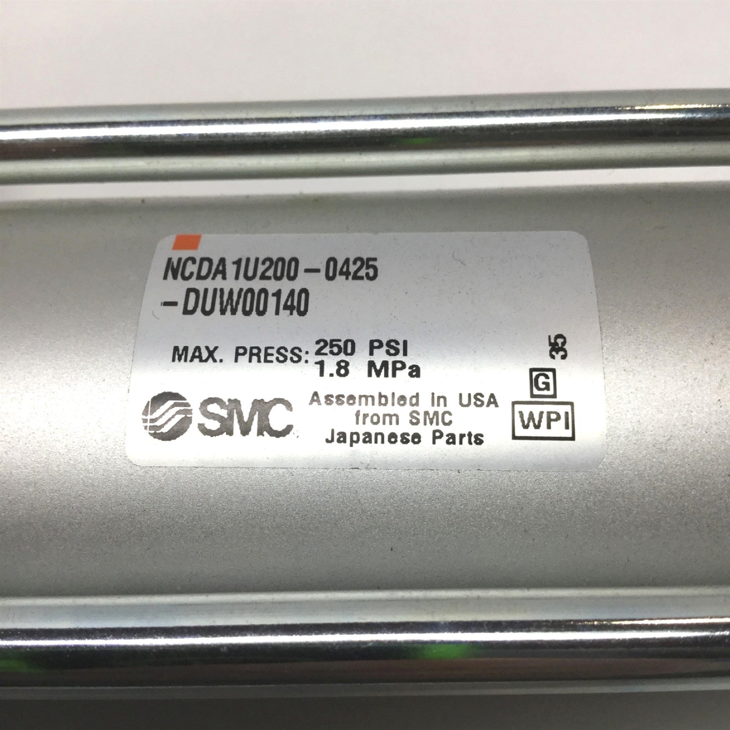New – Open box SMC NCDA1U200-0425 Trunnion Mount Tie Rod Cylinder 2" Bore, 4.25" Stroke, 250psi