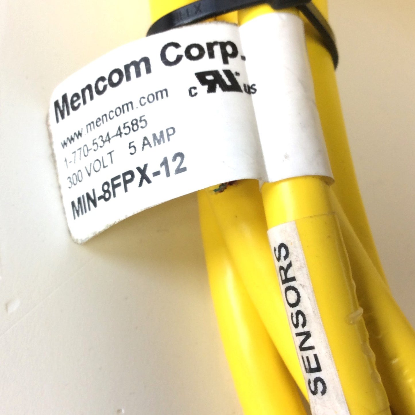 New – Open box Mencom MIN-8FPX-12 Sensor Cordset, MIN Size, Length: 12', 8-Pin Female