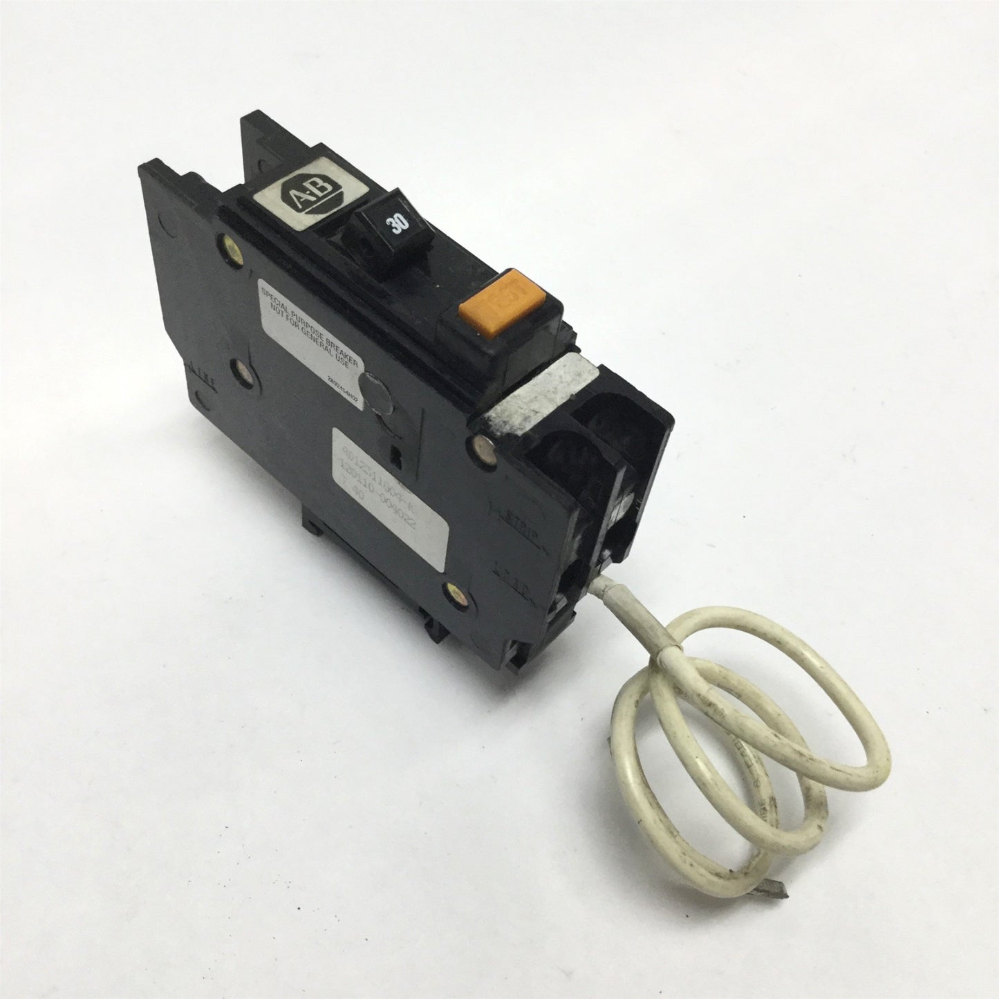 Used Allen Bradley 1492-MCEA130 Circuit Breaker, Single Pole, 30A 120VAC, DIN Rail