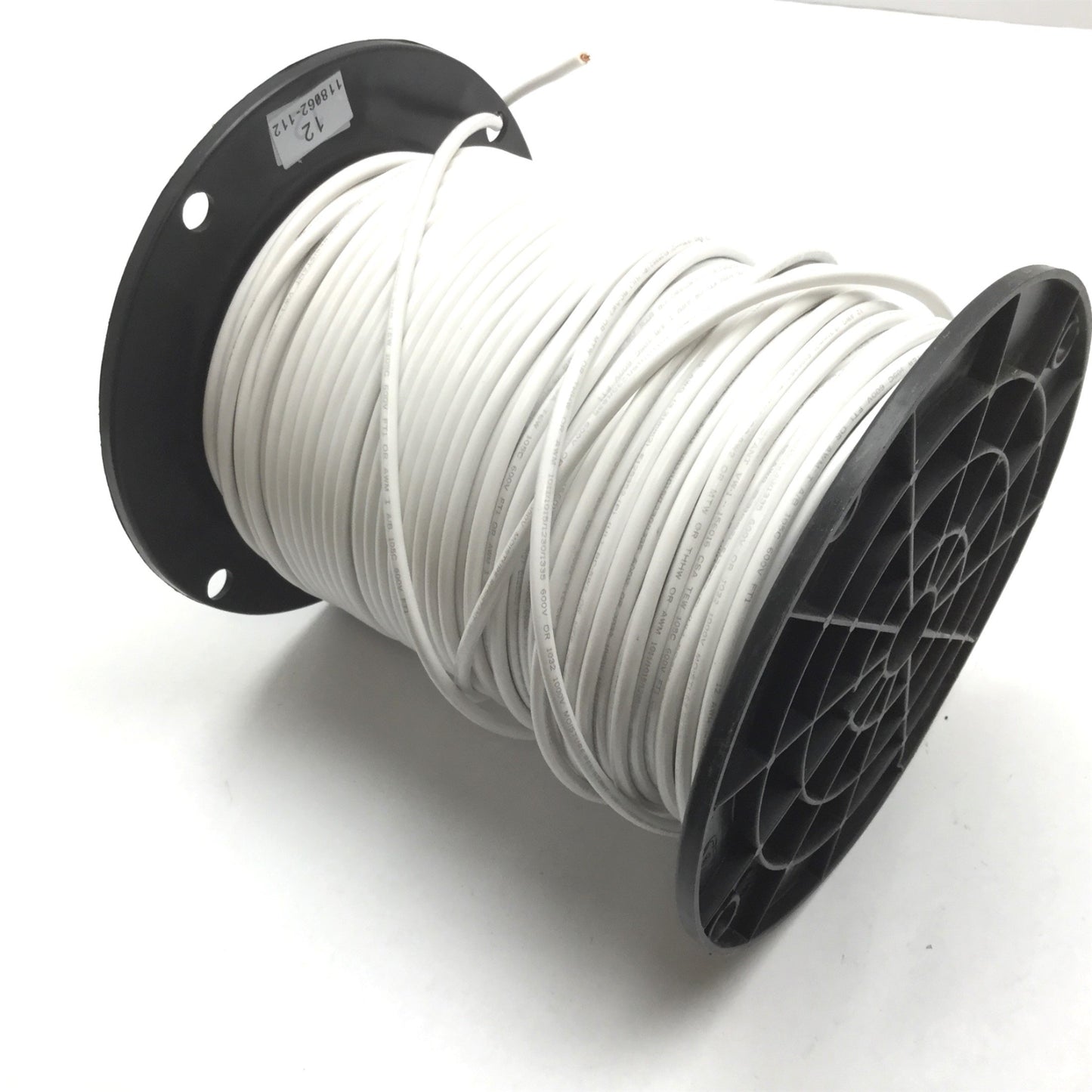 New Copperfield 1015BC-12/65-9 Electrical Wire, Roll of ~350ft, 12AWG, White, PVC
