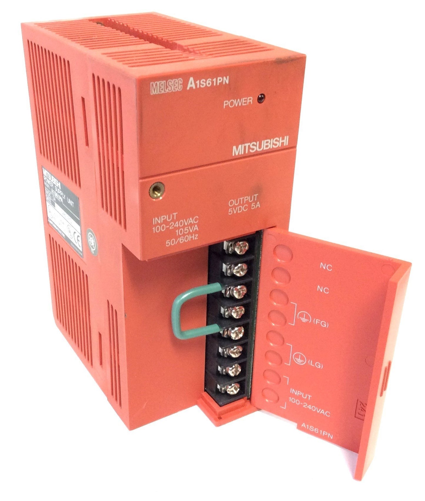 Used Mitsubishi Melsec A1S61PN Power Supply Unit Input: 100-240VAC, Output: 5VDC 5A