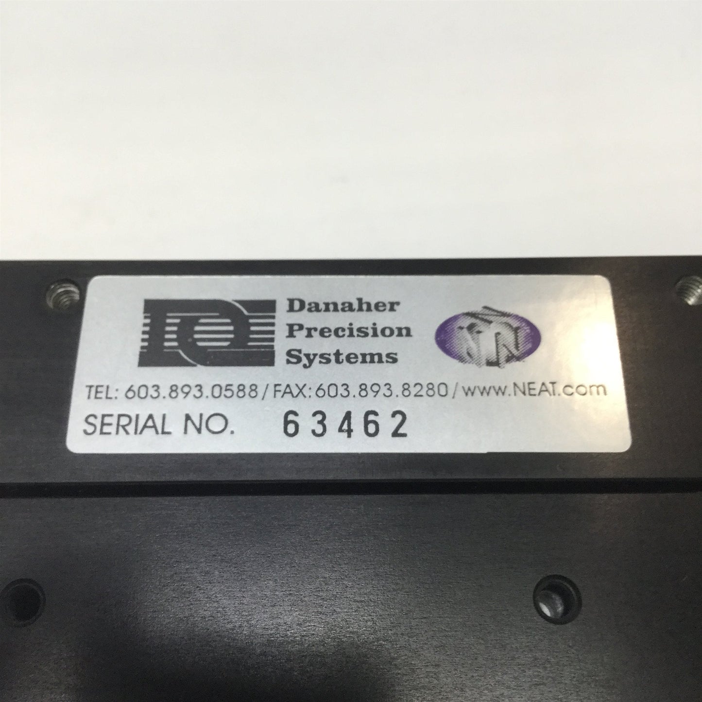 Used Danaher LM-200 Precision Stage Linear Screw Actuator Positioner Table, 2" Travel