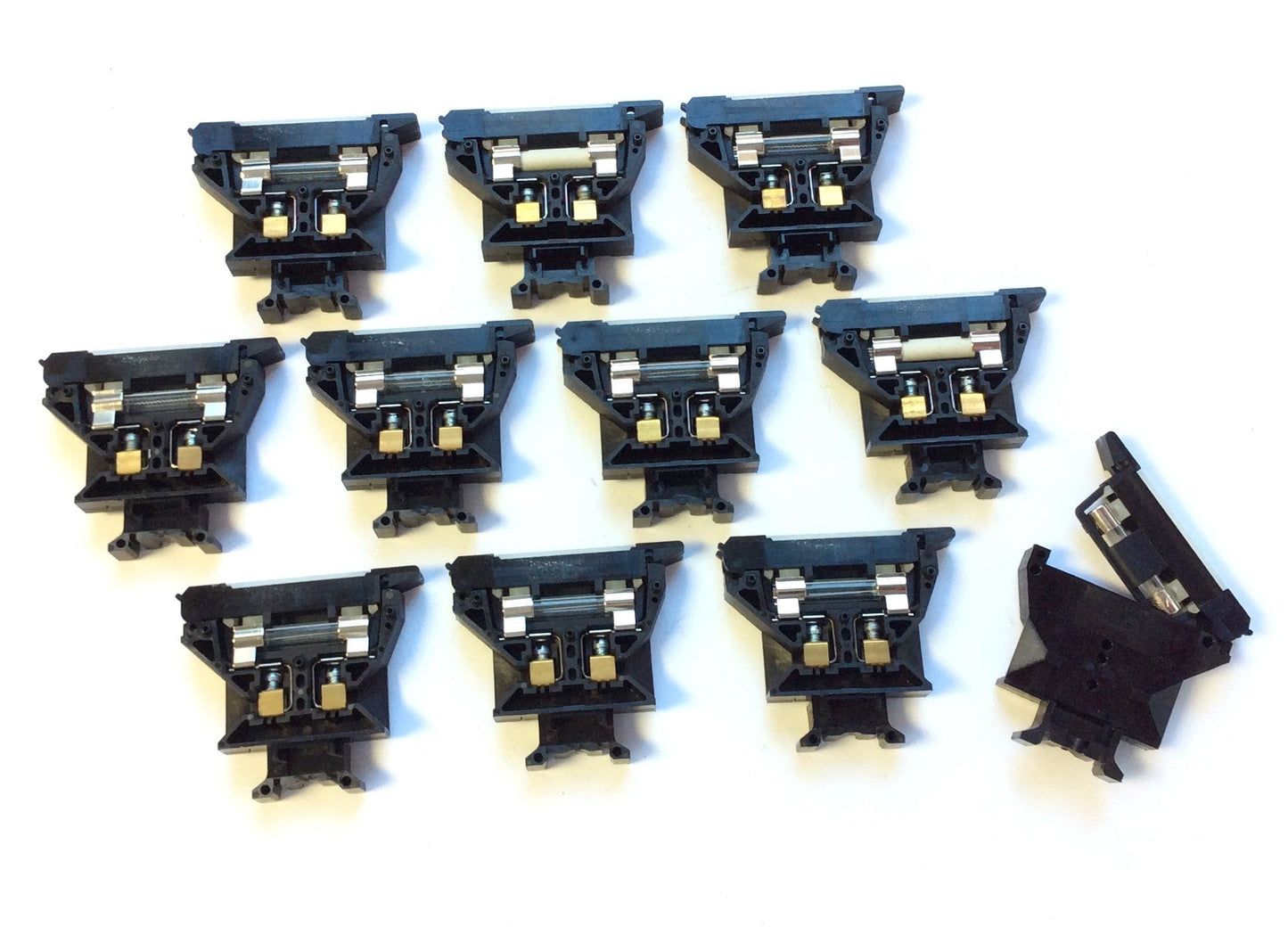 Used Lot of 11 Buchanan 0135F High Density Fuse & Switch Terminal Block Ser 100F 300V