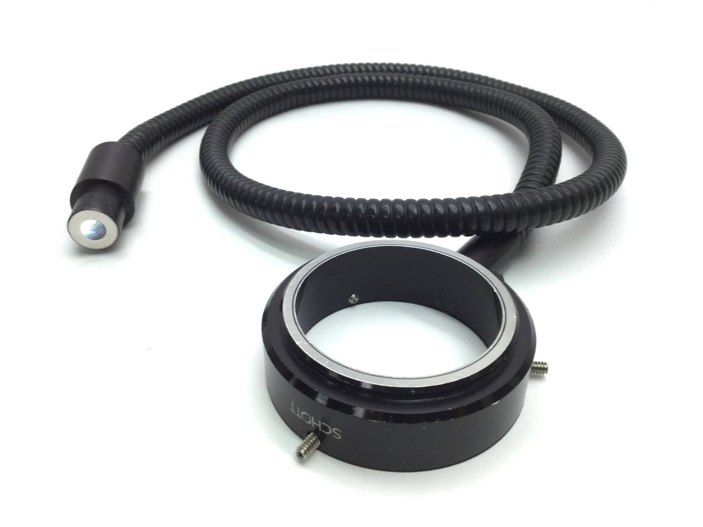 Used Schott Fostec Fiber Optic Light Ring Mount 53mm, In 16mm (15.8mm) Bundle 8mm 33"