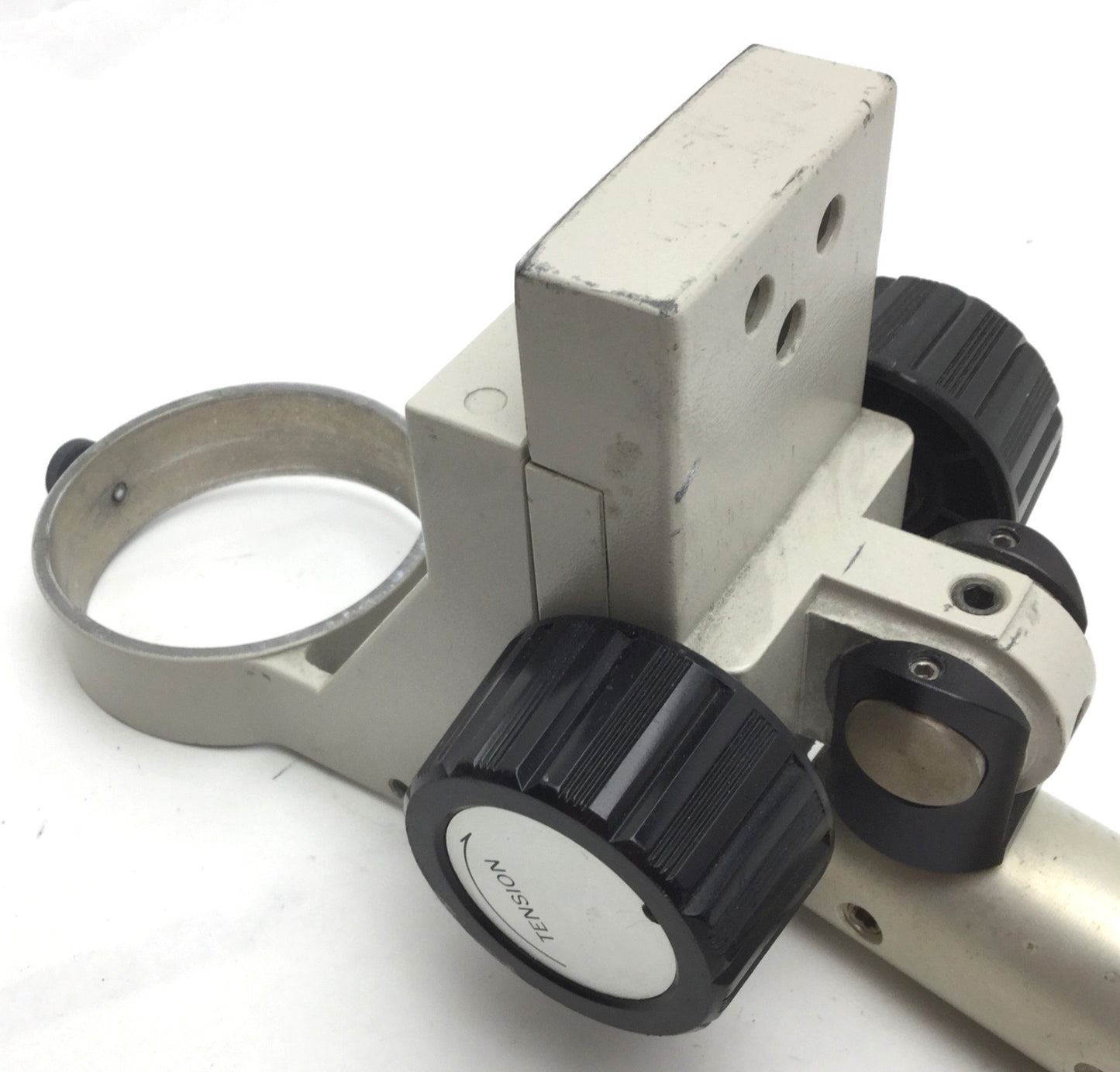 Used Nikon Microscope Adjustable Mounting 3" Focus Ring, 23.75" Arm Length