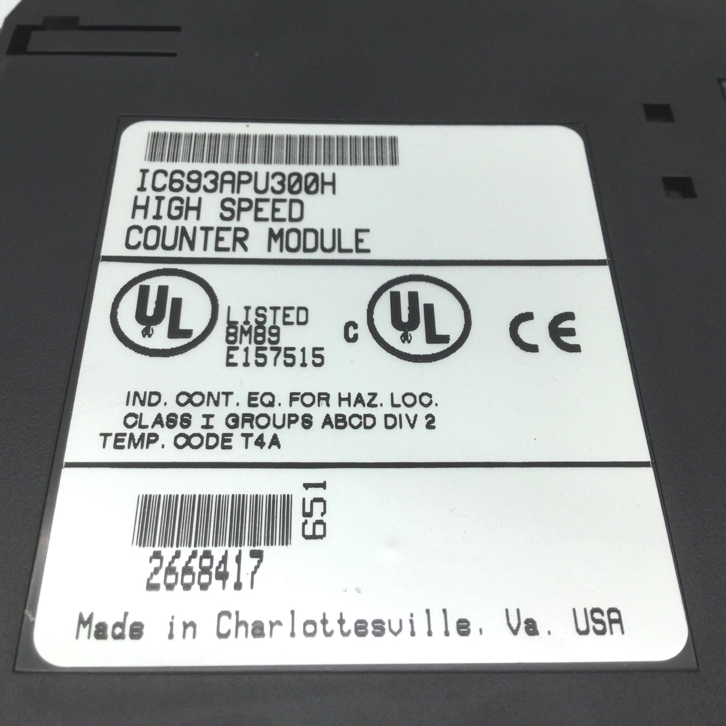 Used GE Fanuc IC693APU300J High Speed Counter Module Voltage: 5/12/24VDC