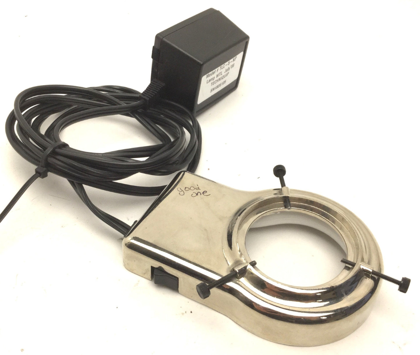 Used TechniQuip TLC-5-NP Fluorescent Lamp Microscope Ring Light Illuminator, 120V