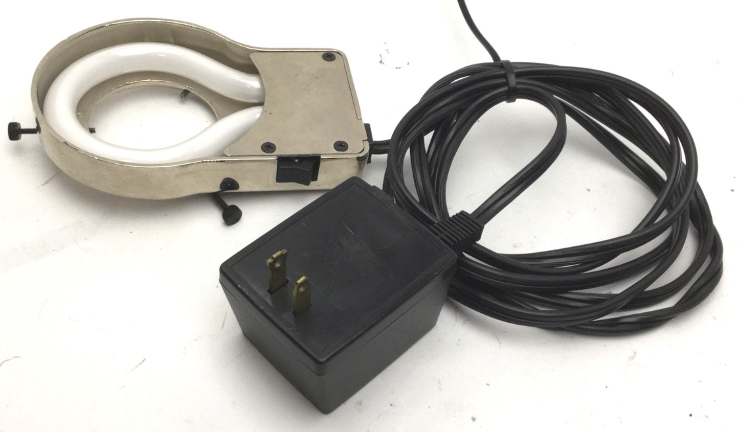 Used TechniQuip TLC-5-NP Fluorescent Lamp Microscope Ring Light Illuminator, 120V