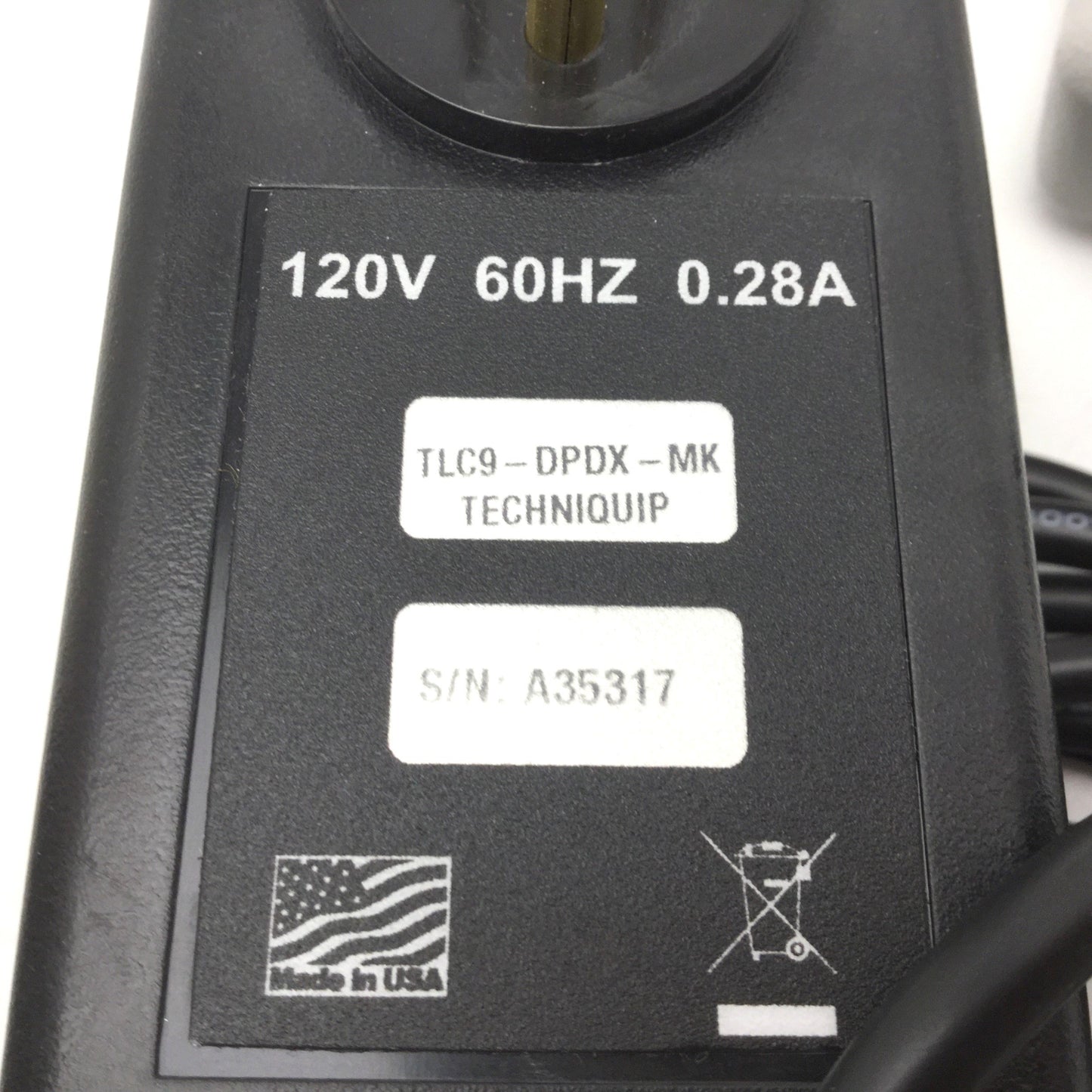 Used TechniQuip TL9-DPDX-MK Microscope Ring Light Illuminator, 120V, 60Hz, 0.28A