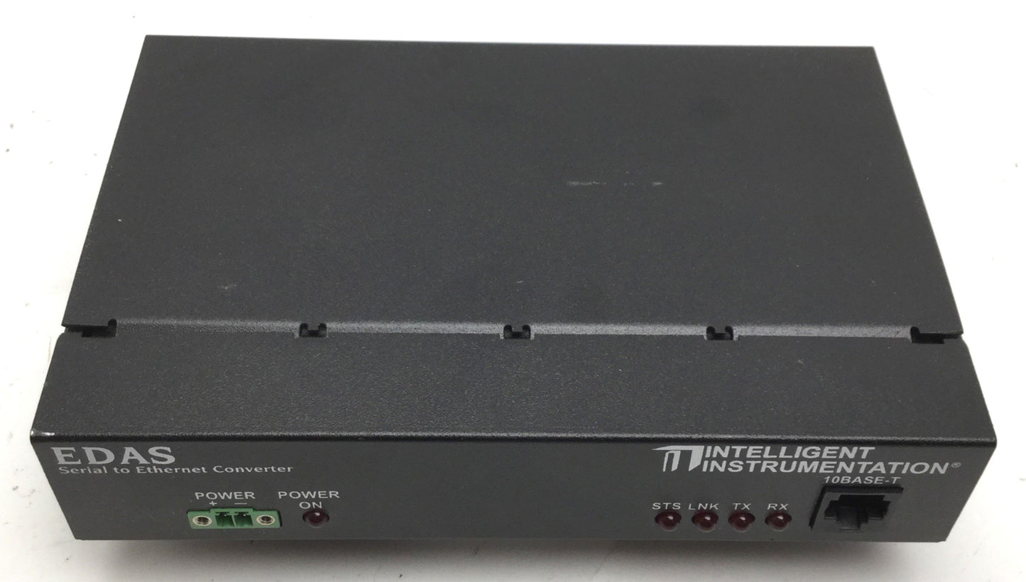 Used Intelligent Instruments EDAS-1025E-2B1 Ethernet to Serial Converter Power Supply