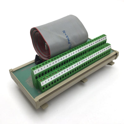 Used Altech AC-A AD89003 Breakout Module Board Base Backplane, 60 PIN, Ribbon Cable