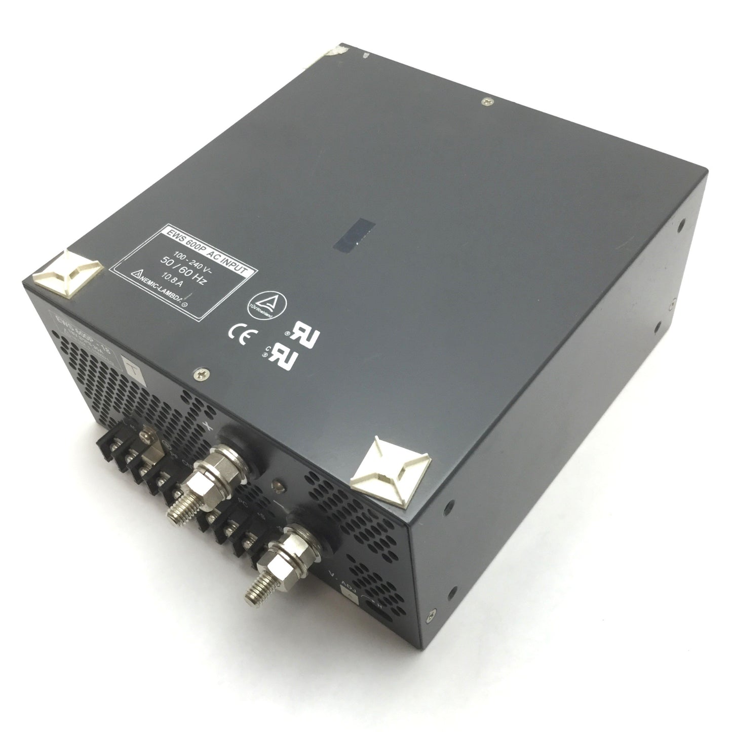 Used Nemic-Lambda EWS600P-18 Power Supply, Input: 100-240VAC, *Missing Plastic*