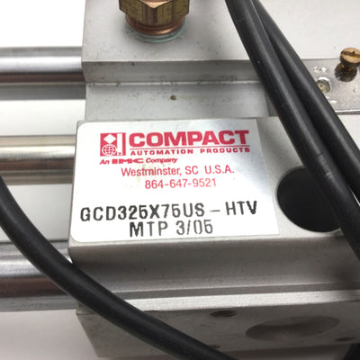 Used Compact Automation Products GCD325XUS-HTV Pneumatic Guided Cylinder, Bore: 1"
