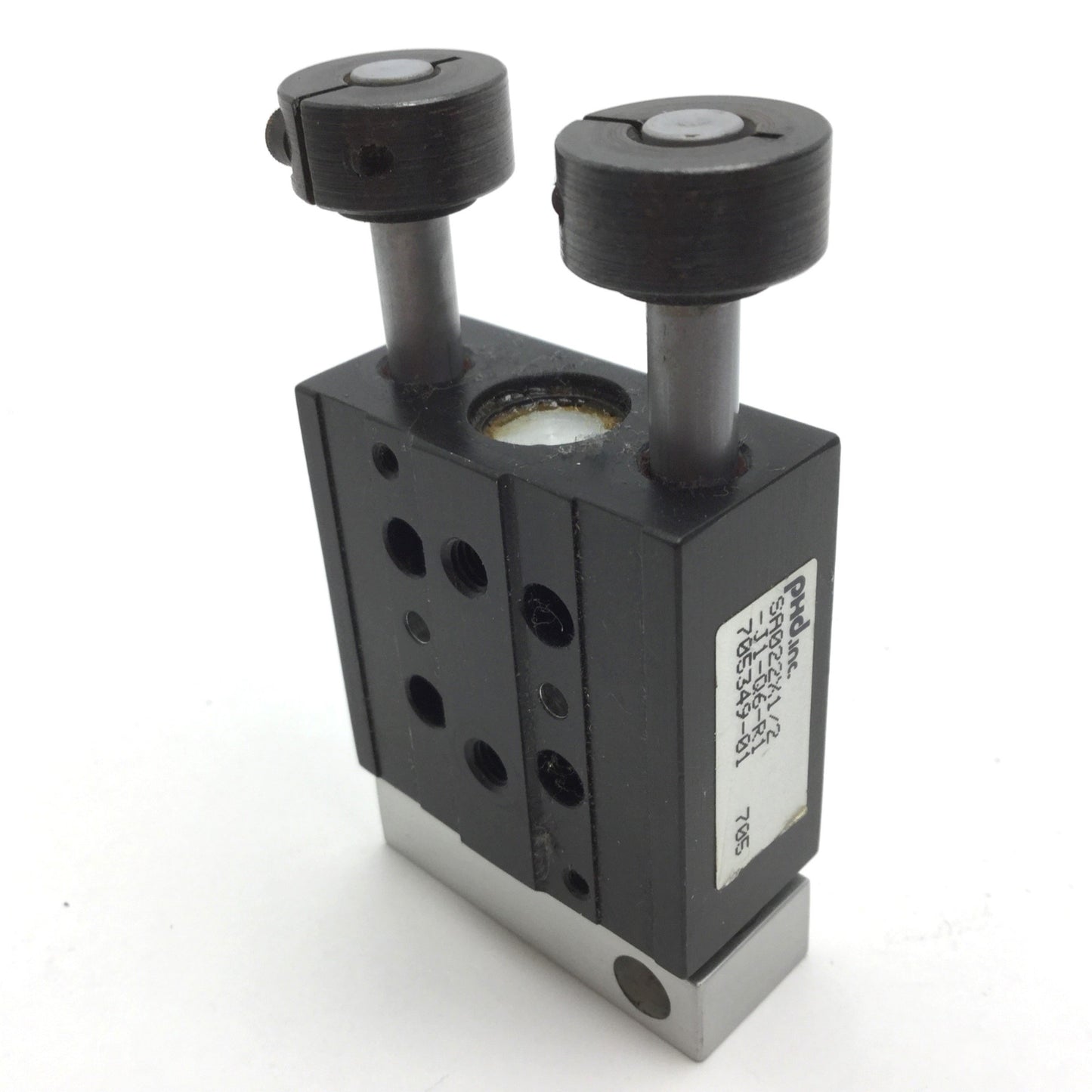 Used PHD SA022X1/2-J1-Q6-R1 Pneumatic Cylinder, Ports: 10-32, Travel: 1/2"