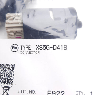 New Lot of 5 Omron XS5G-D418 Circular Metric Connector, 4-Pin Male, M12, 250VDC 4A