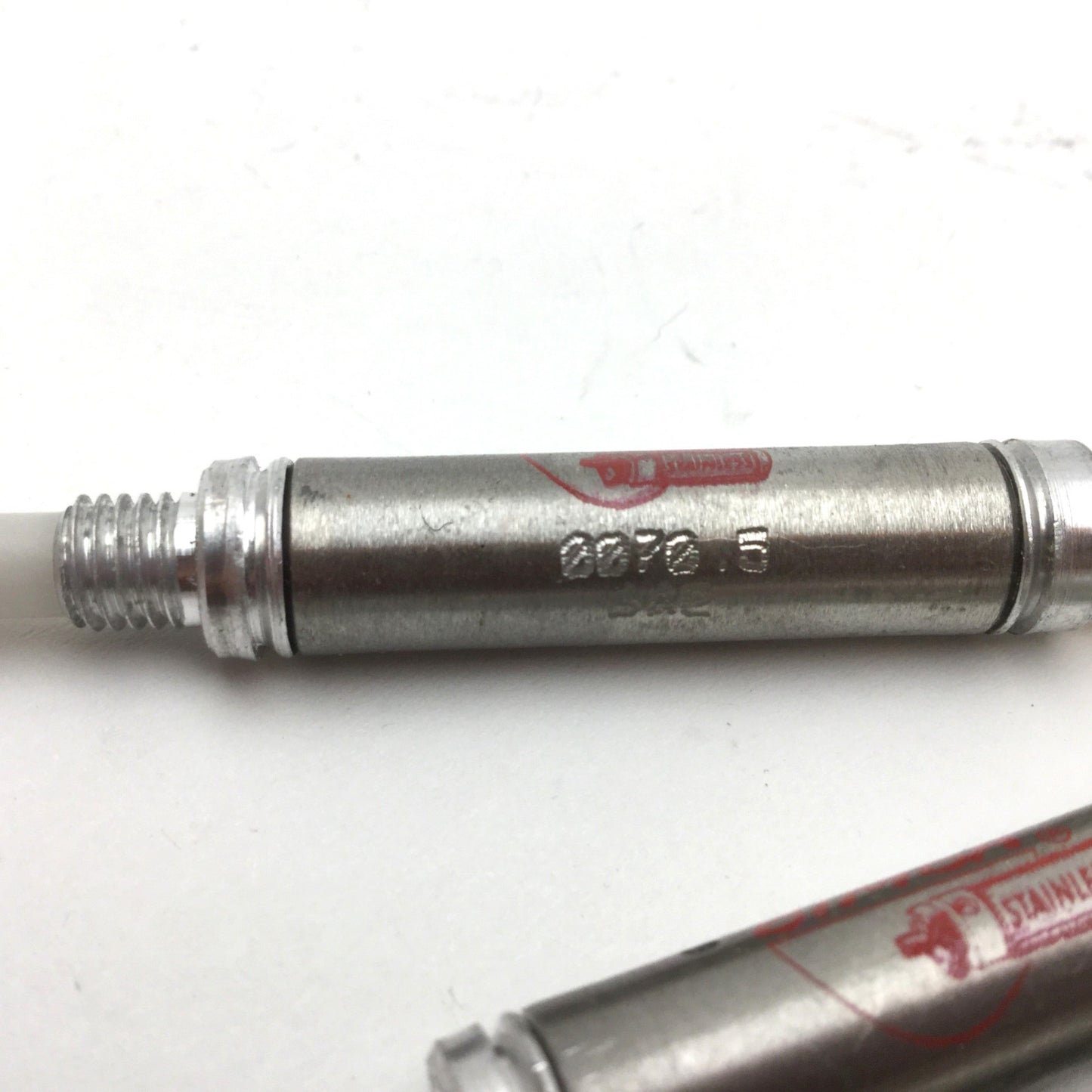 Used Lot of 3 Bimba 0070.5 Pneumatic Cylinder, 3/16" NPT, With Barbed Connection