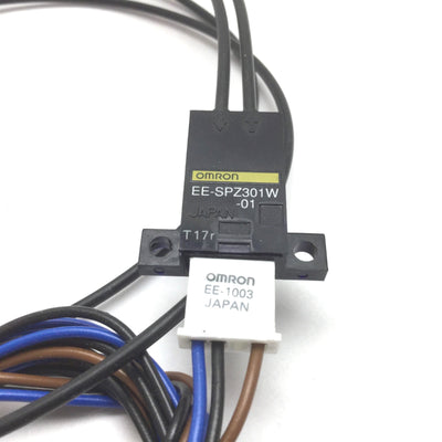 Used Omron EE-SPZ301W-01 Photoelectric Through-Beam Optical Sensor, Range: 30mm