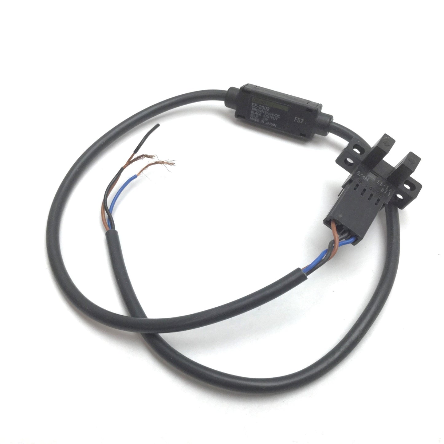 Used Omron EE-SX671 Slot Sensor with EE-2002 NPN to PNP Output Converter, 5mm Slot
