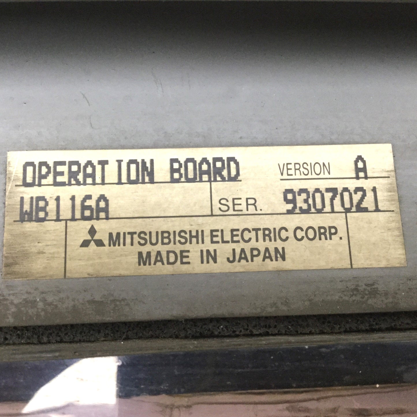 Used MITSUBISHI WB116A Operation Board For DWC110/DWC90 Electronic Discharge Mill