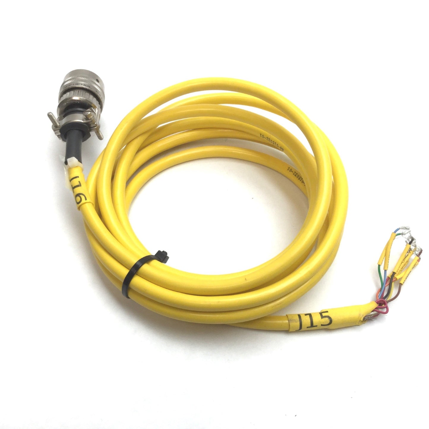 Used Parker 71-015886-10 Motor Feedback Cable, 18-Pin to Flying Leads, Length: 10ft