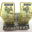 Used Lot of 2 IDEC RR2P-UL Power Relays With SR2P-06 Din Rail Mount Coil DC24V