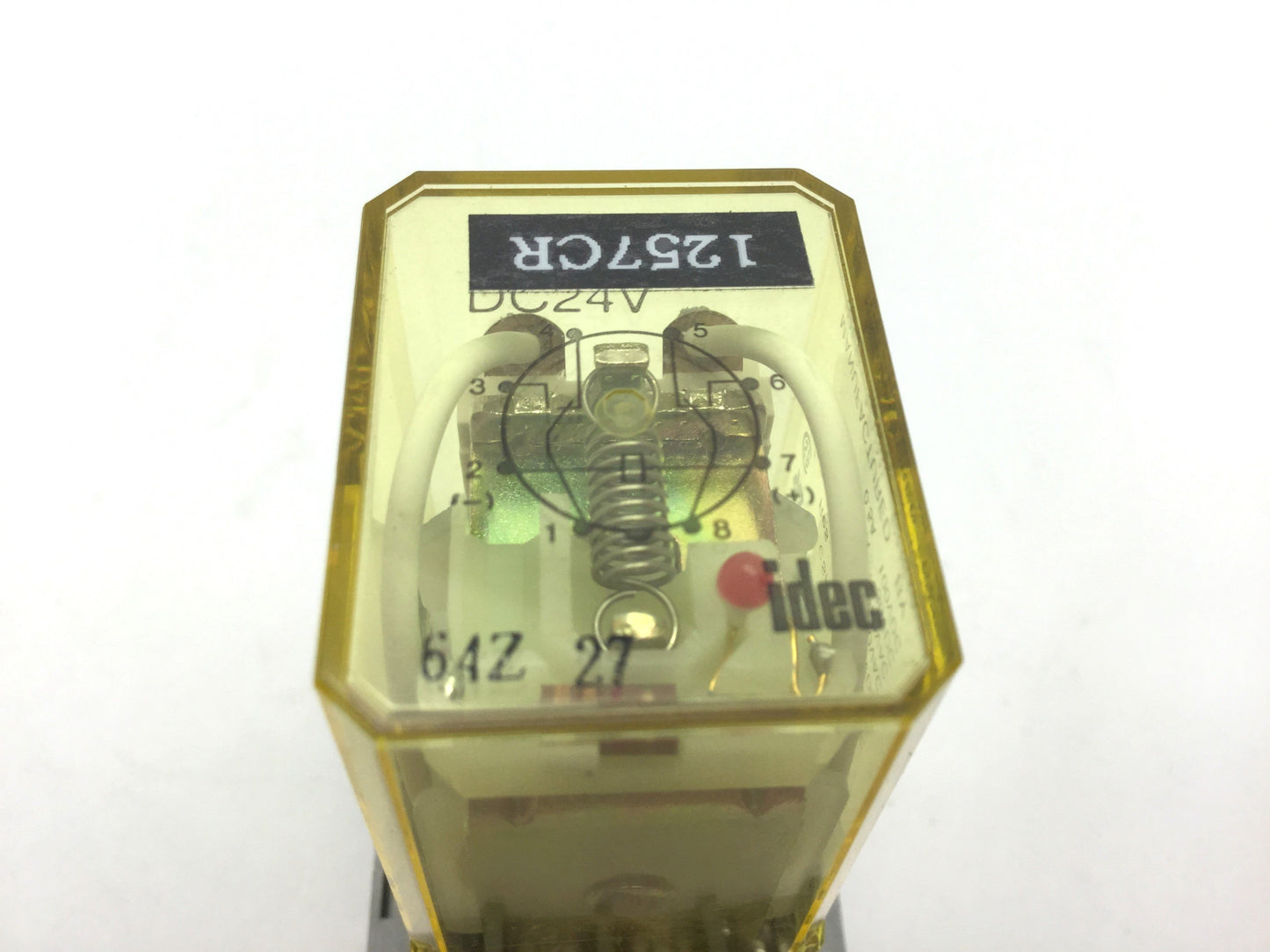 Used Lot of 2 IDEC RR2P-UL Power Relays With SR2P-06 Din Rail Mount Coil DC24V