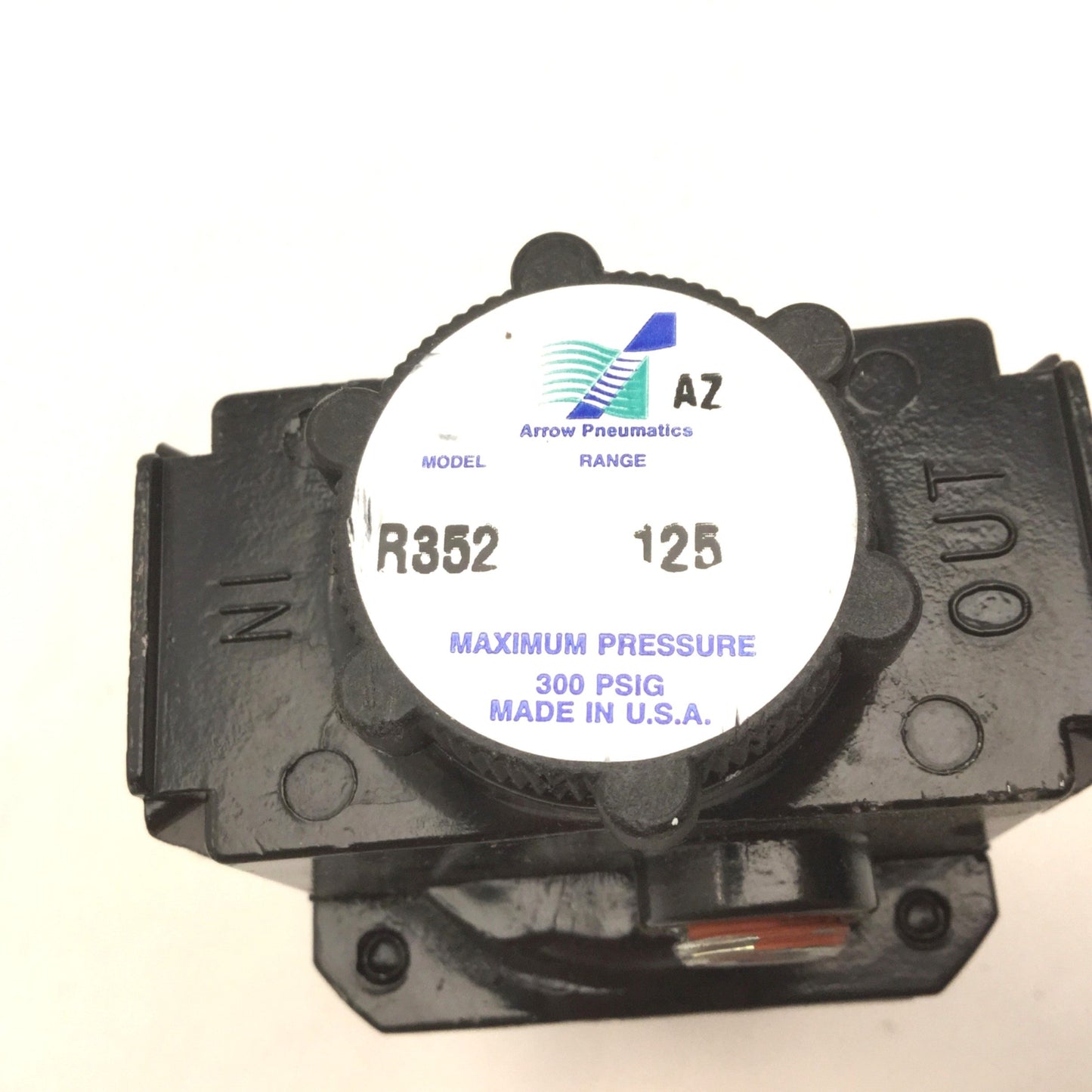 Used Arrow Pneumatics R352 Standard Pressure Regulator Max Pressure: 300 PSI 1/4" NPT